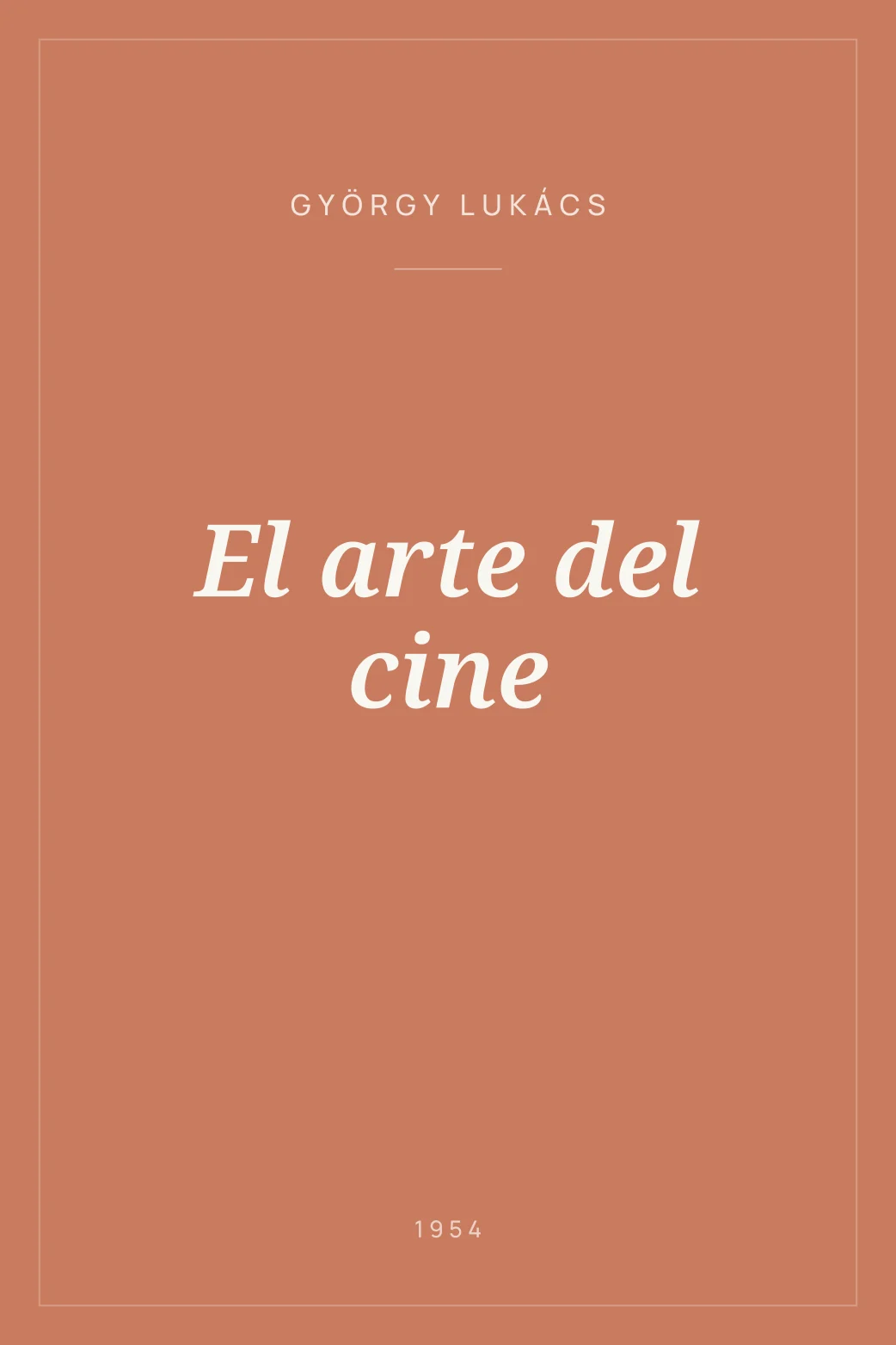 Portada de El arte del cine