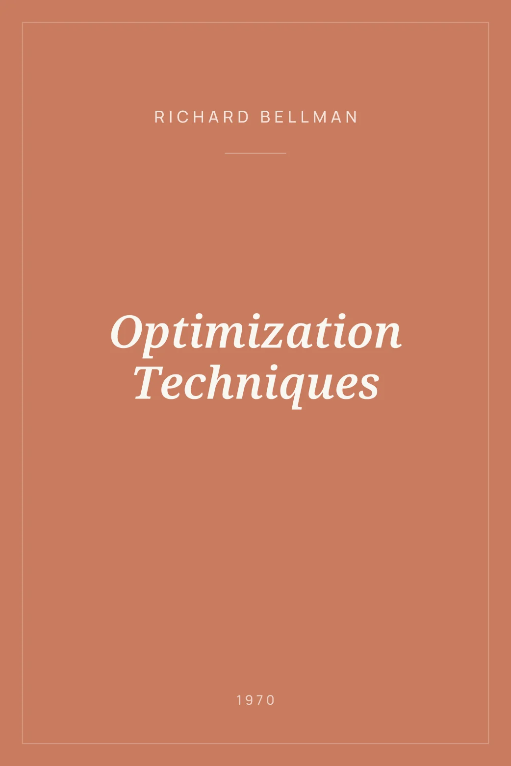 Portada de Optimization Techniques