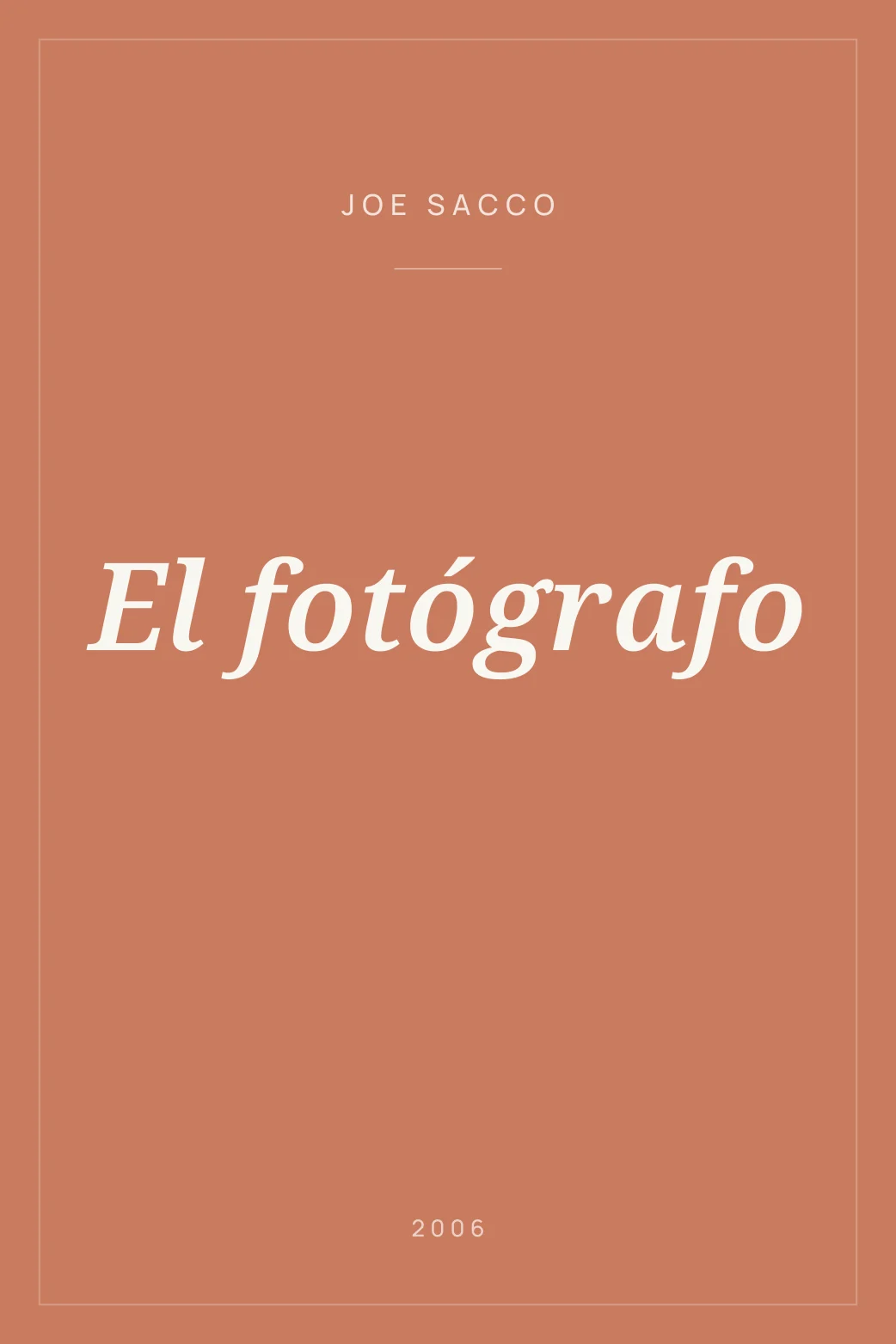 Portada de El fotógrafo