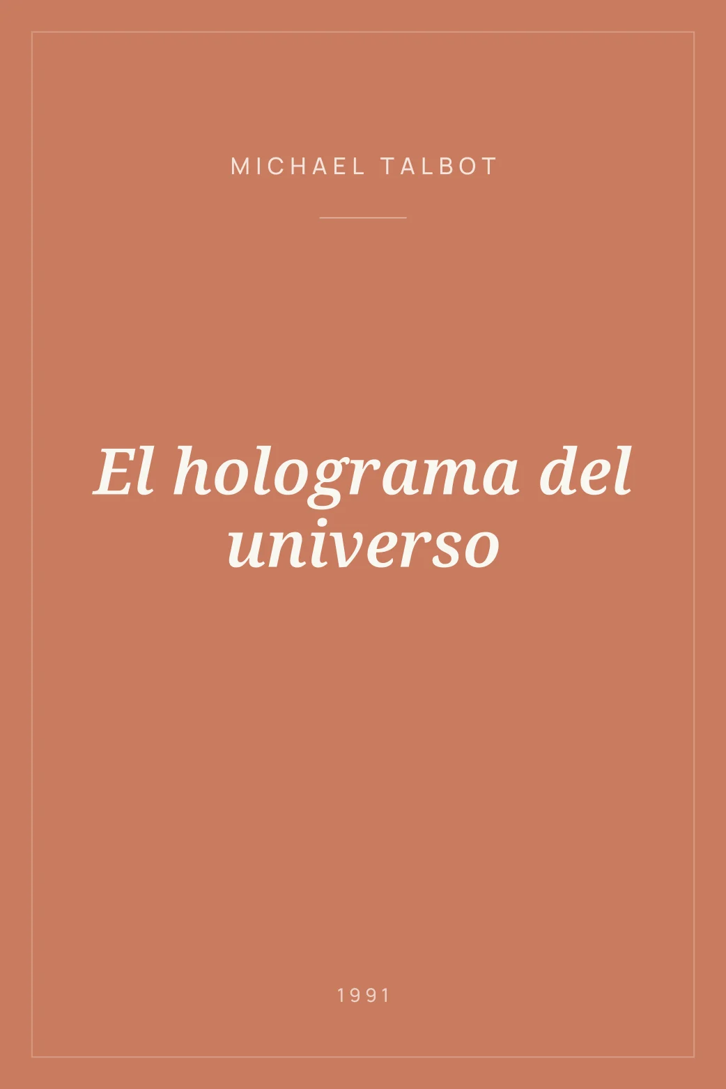 Portada de El holograma del universo