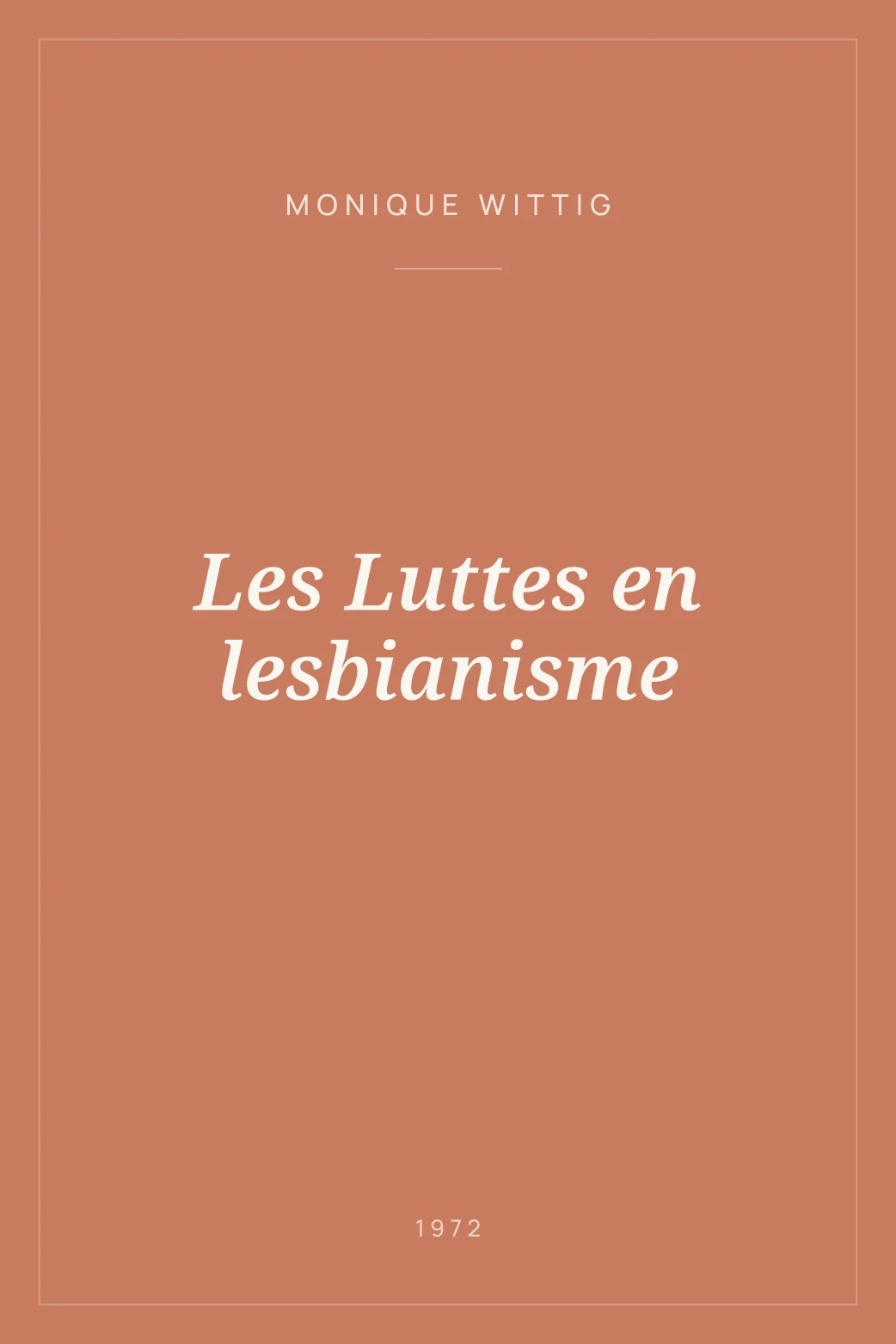 Portada de Les Luttes en lesbianisme