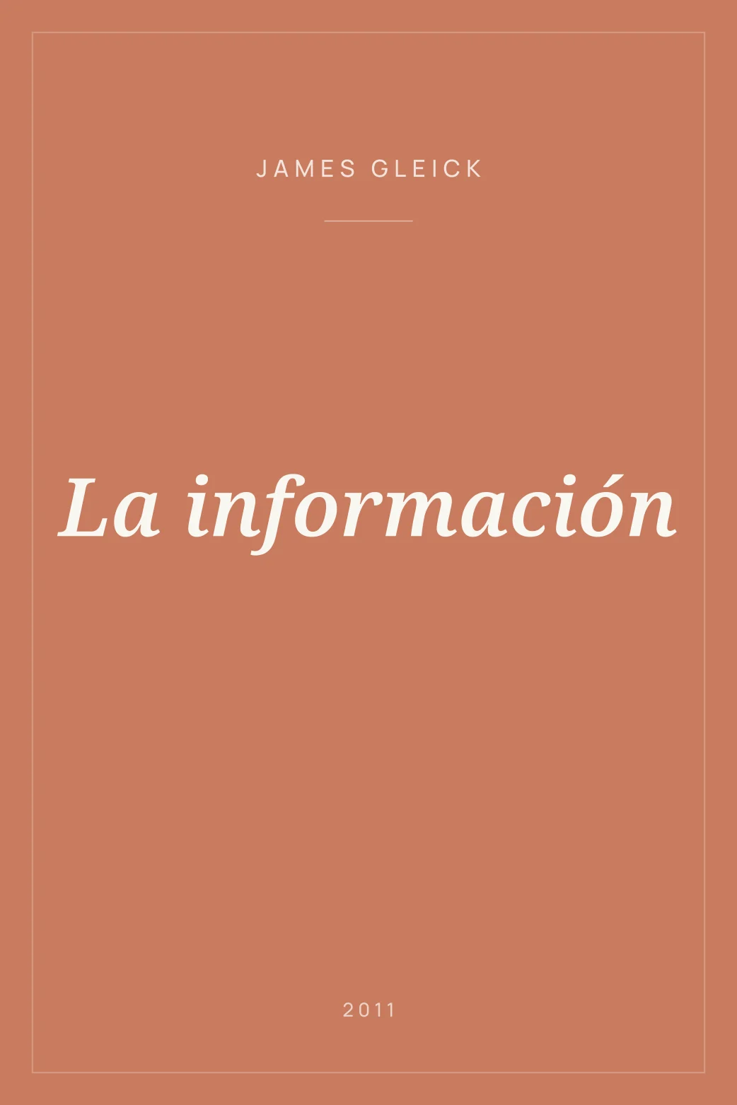 Portada de La información