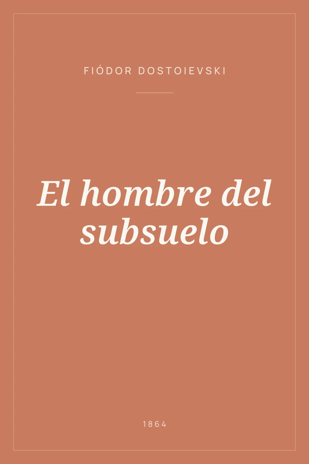 Portada de El hombre del subsuelo