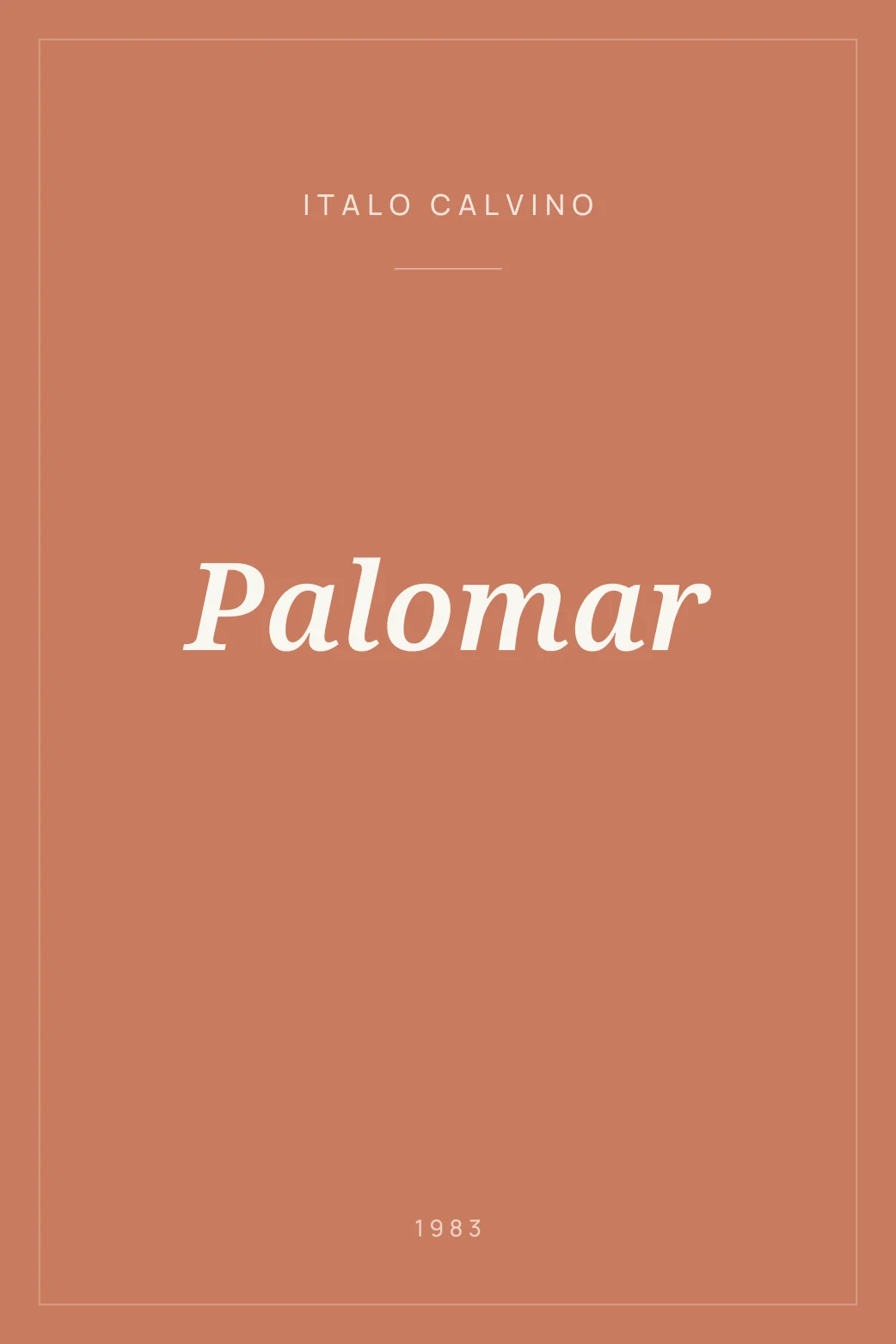 Portada de Palomar