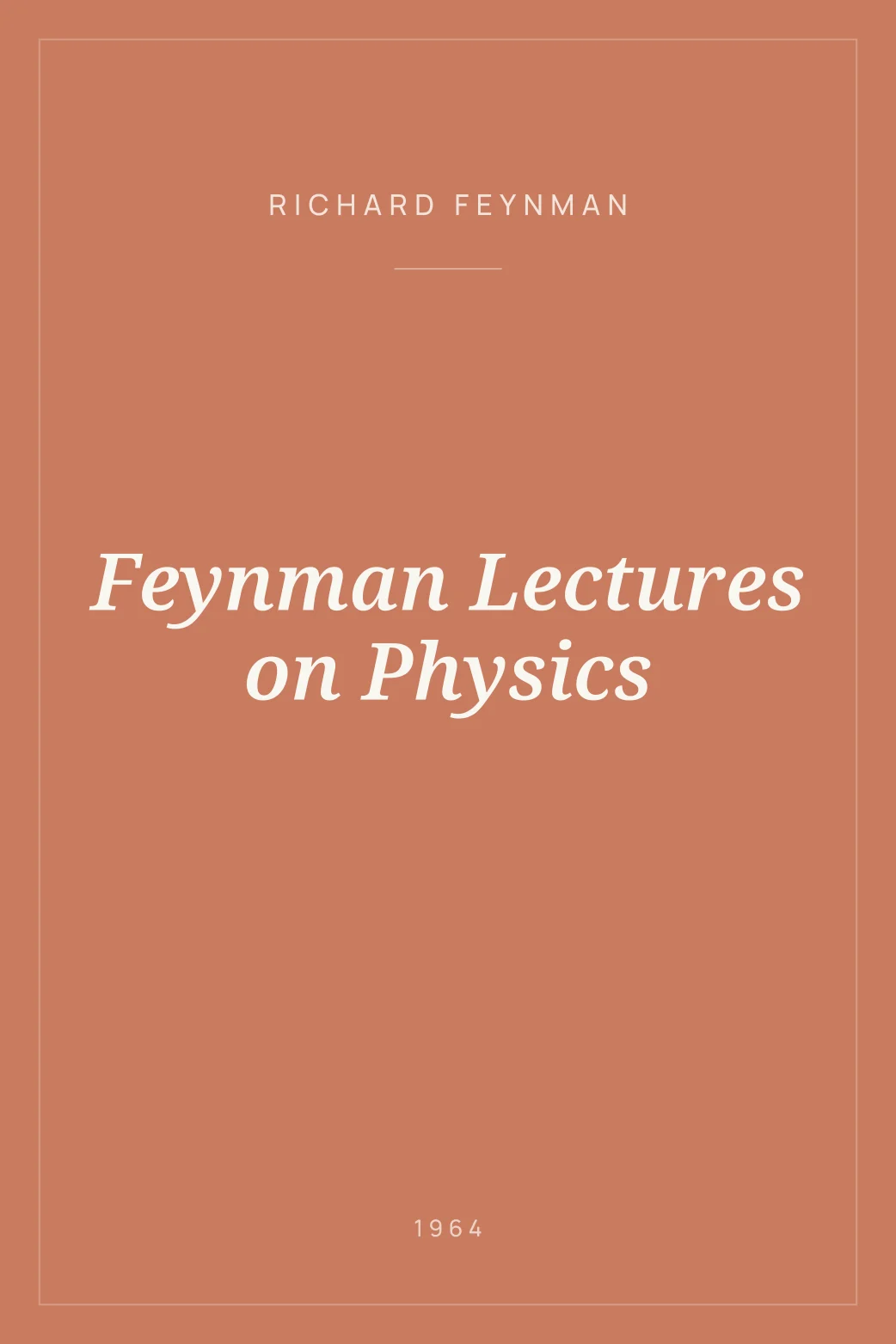 Portada de Feynman Lectures on Physics