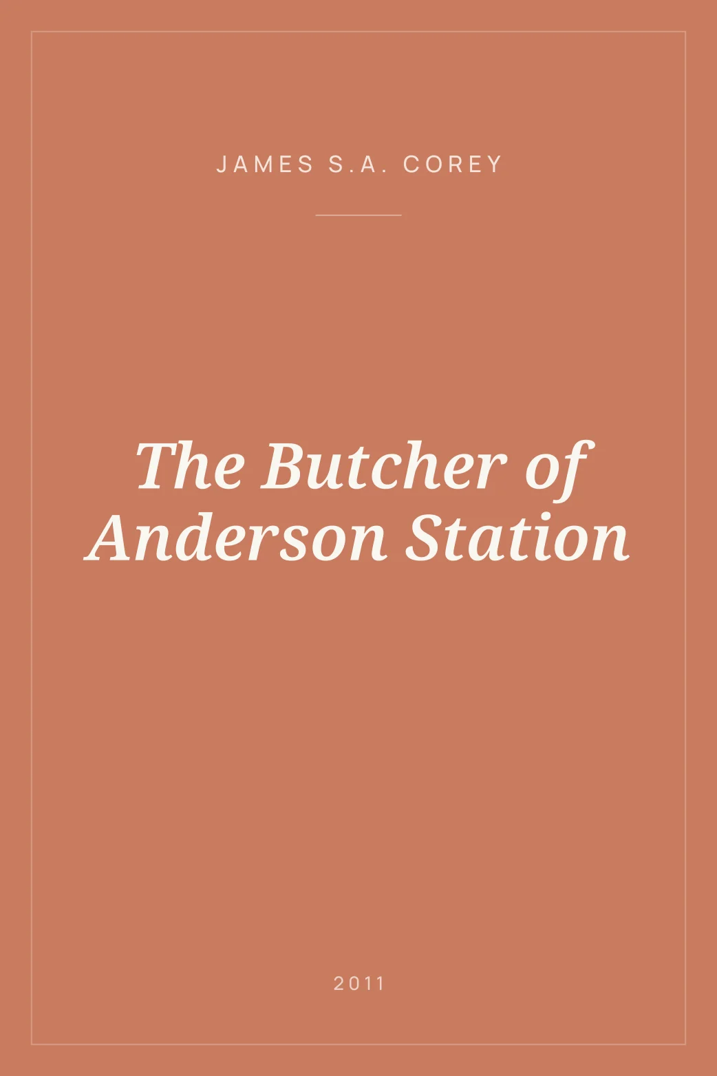 Portada de The Butcher of Anderson Station