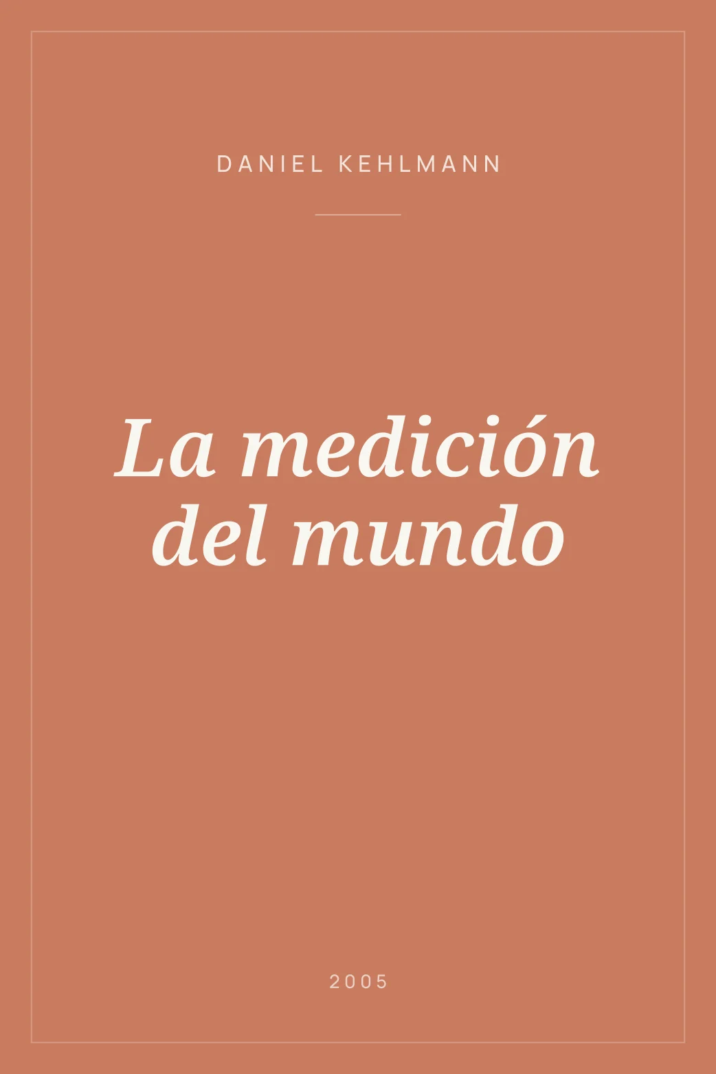 Portada de La medición del mundo