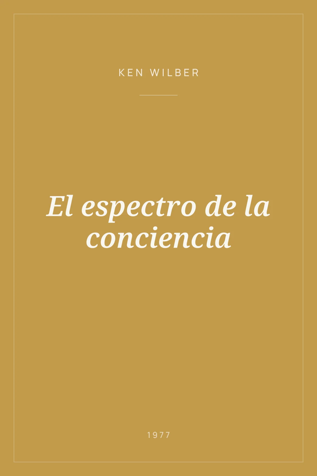 Portada de El espectro de la conciencia