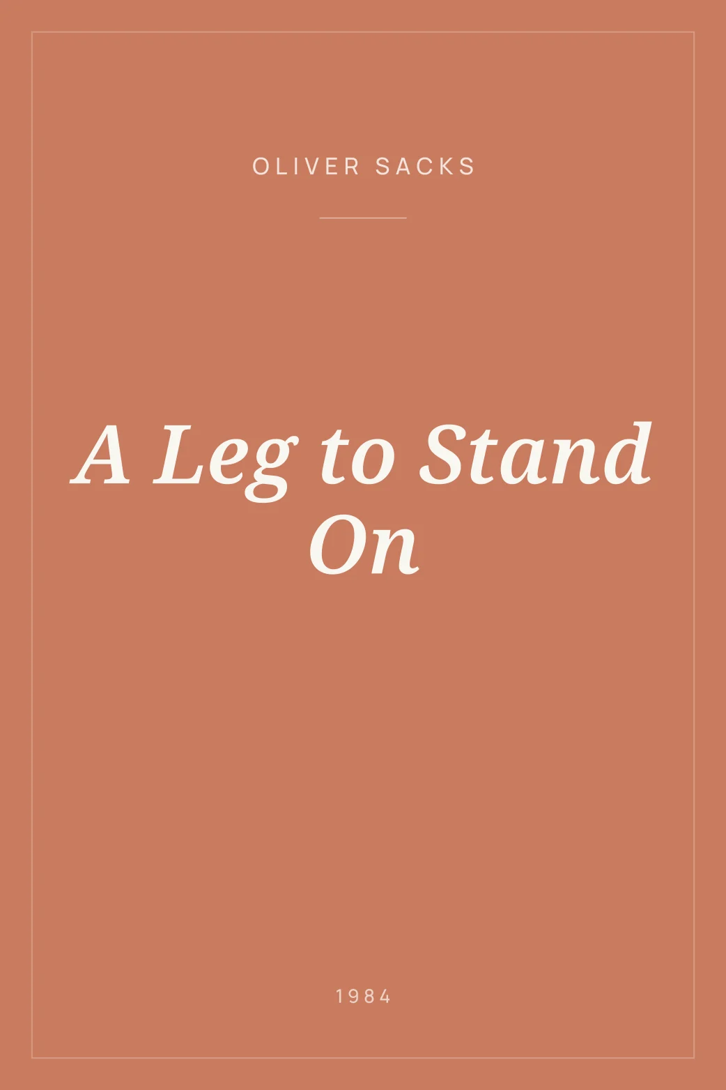 Portada de A Leg to Stand On