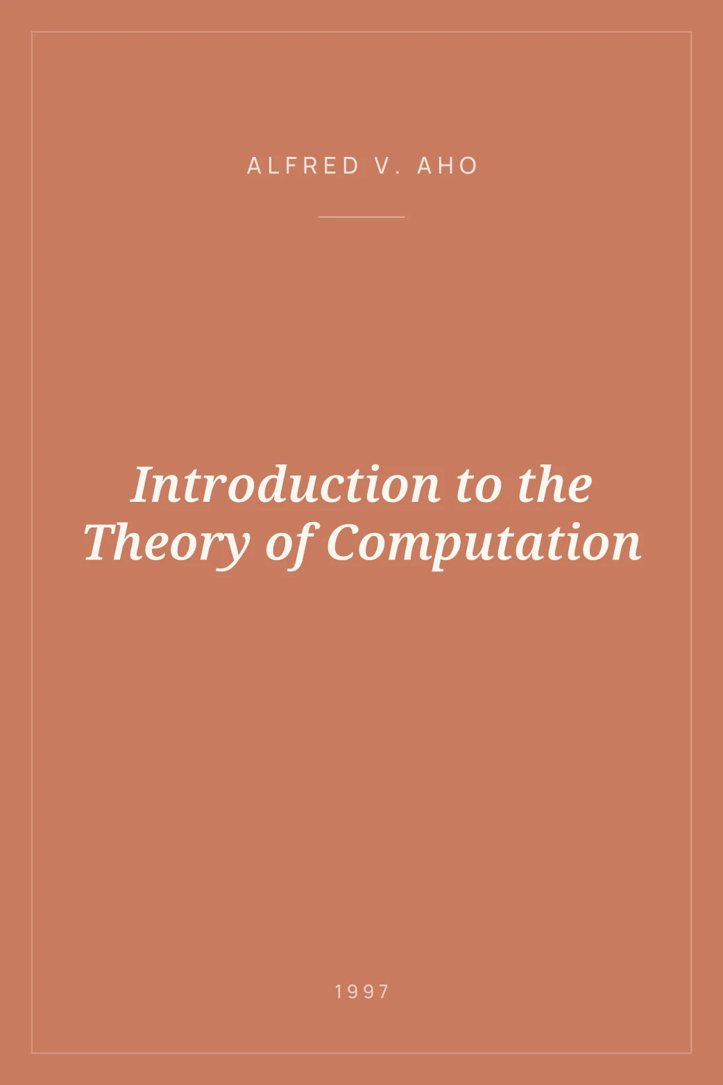 Portada de Introduction to the Theory of Computation