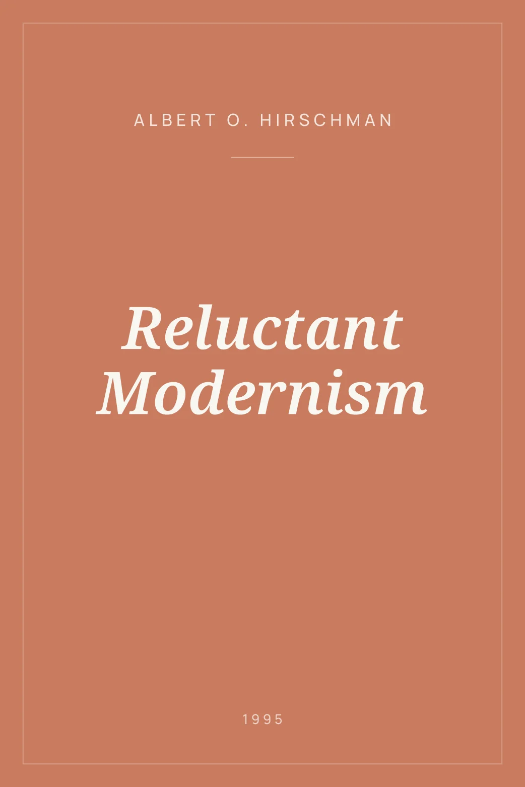 Portada de Reluctant Modernism