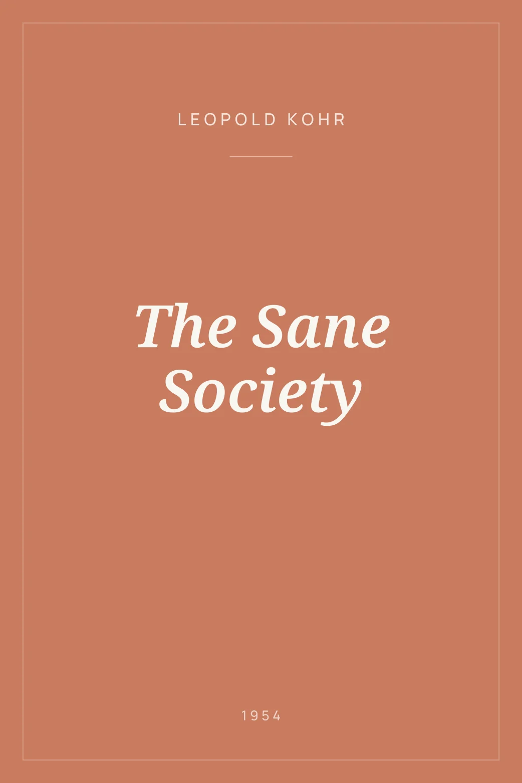Portada de The Sane Society