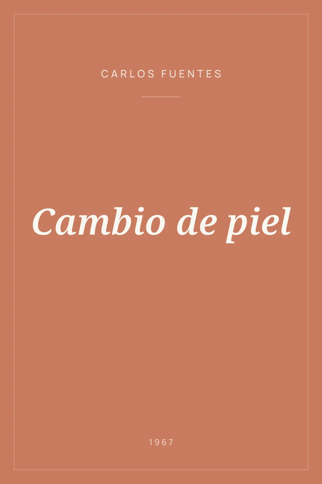 Portada de Cambio de piel