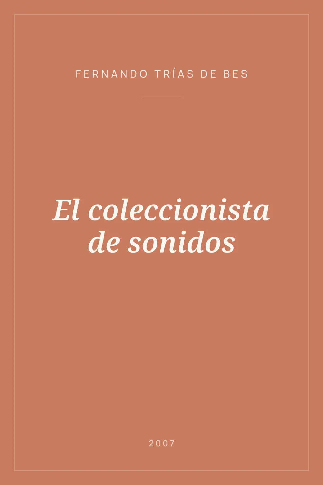 Portada de El coleccionista de sonidos