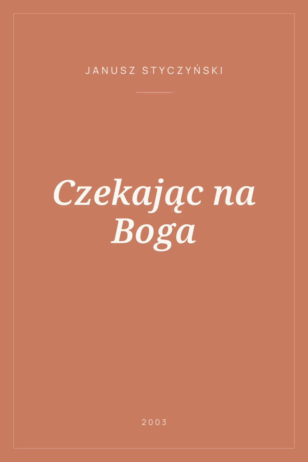 Portada de Czekając na Boga