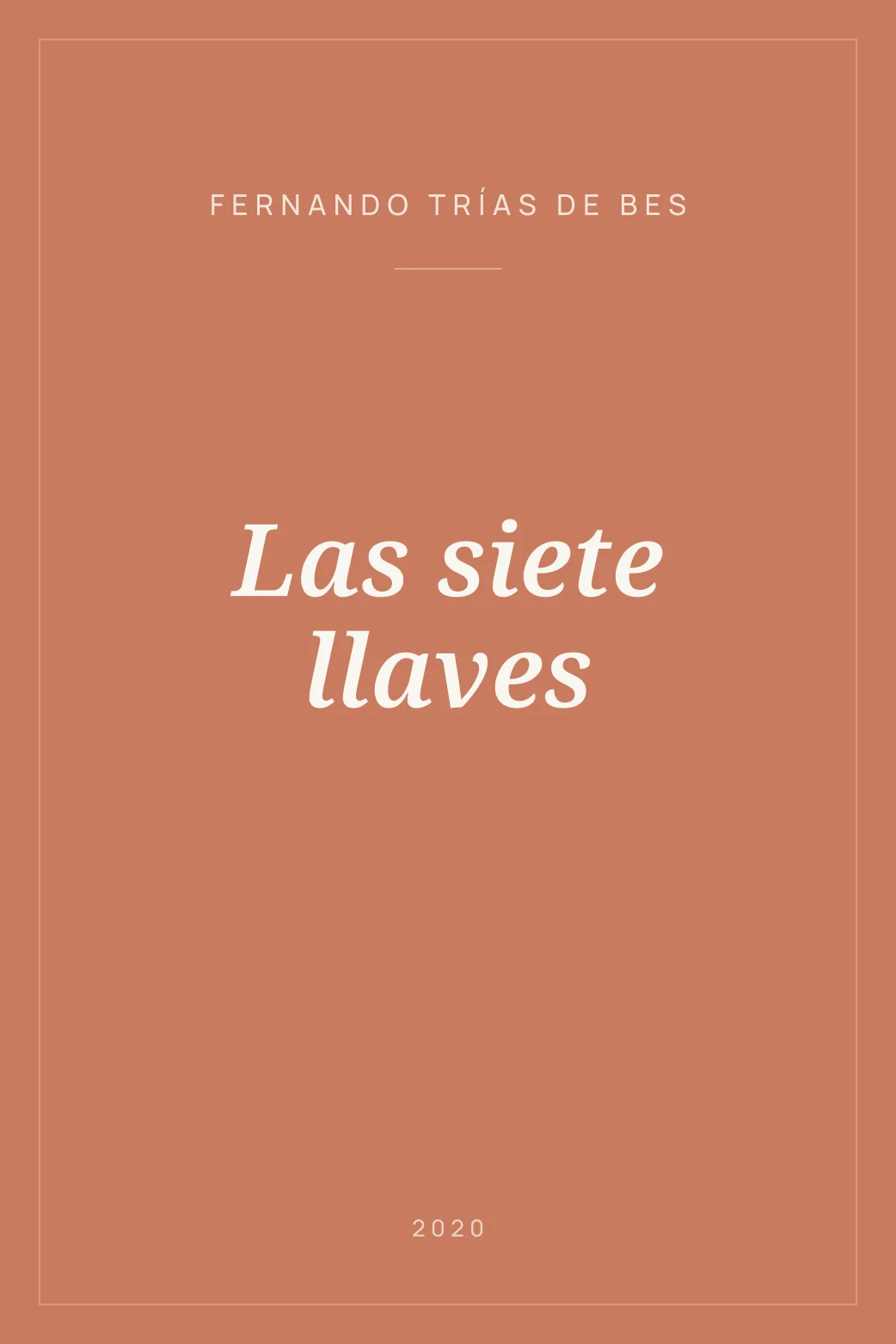 Portada de Las siete llaves