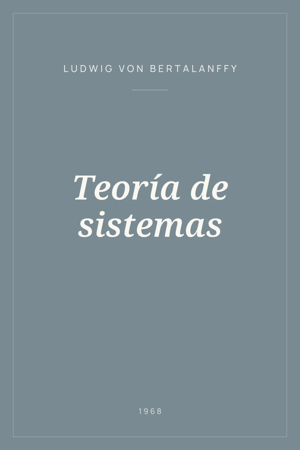 Portada de Teoría de sistemas