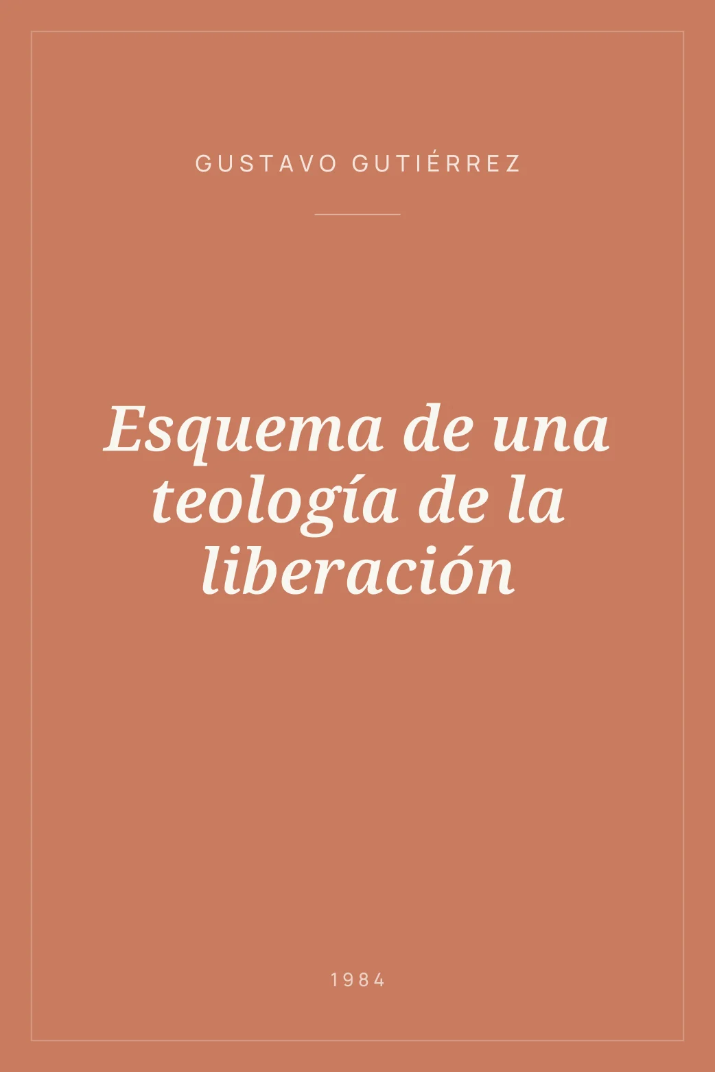Portada de Esquema de una teología de la liberación