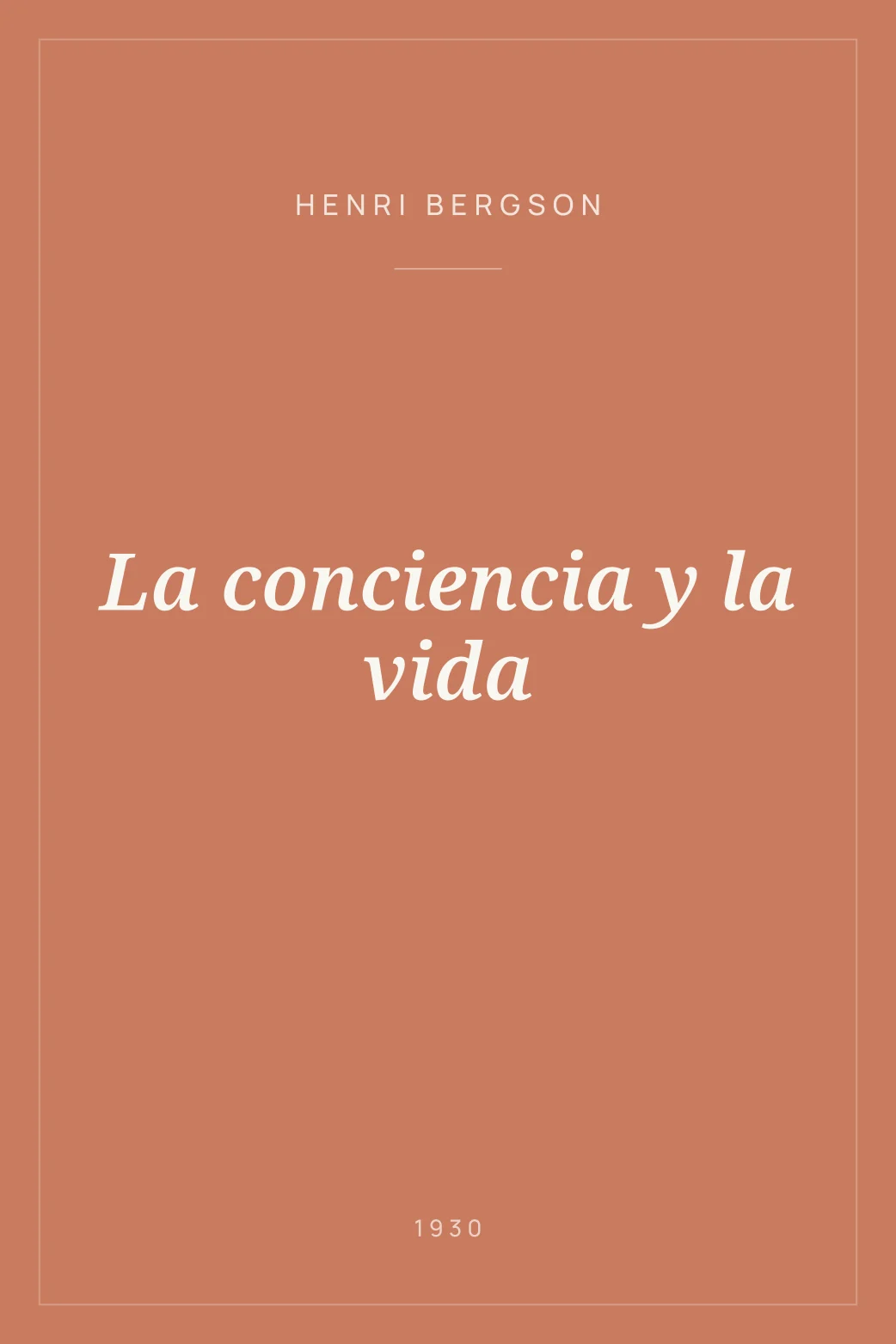 Portada de La conciencia y la vida