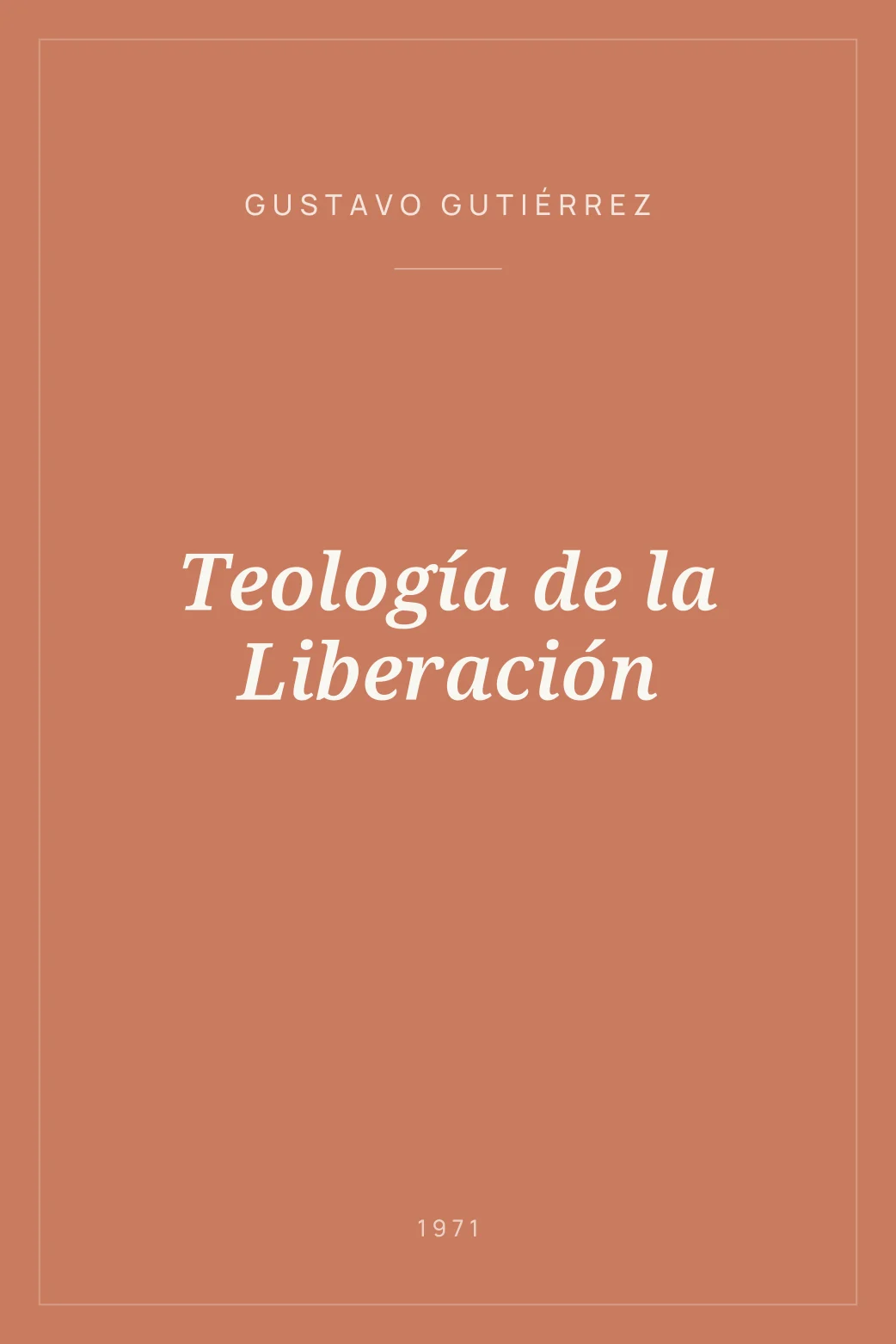 Portada de Teología de la Liberación