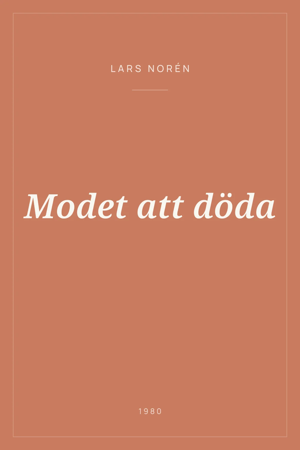 Portada de Modet att döda