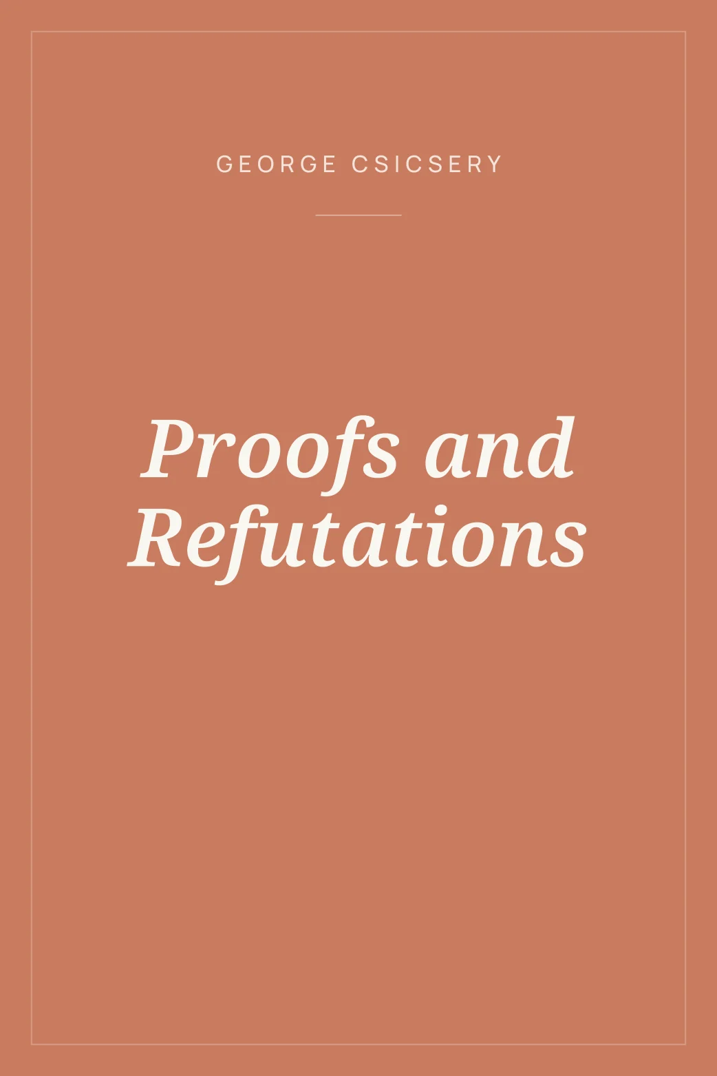 Portada de Proofs and Refutations