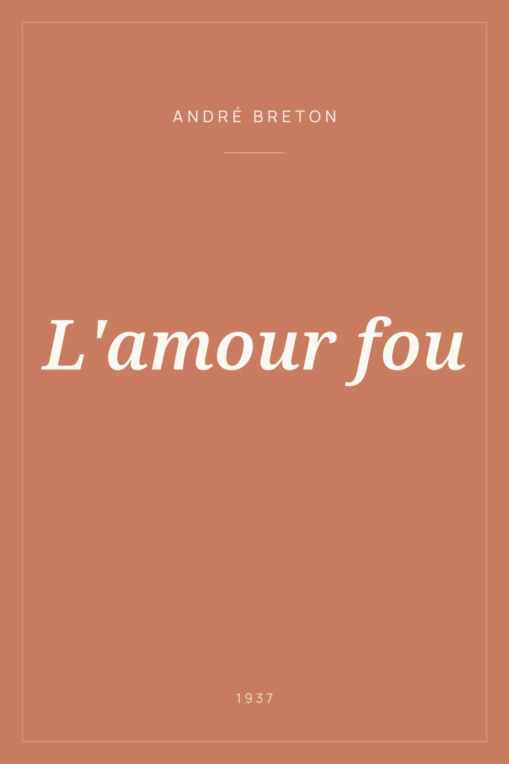 Portada de L'amour fou