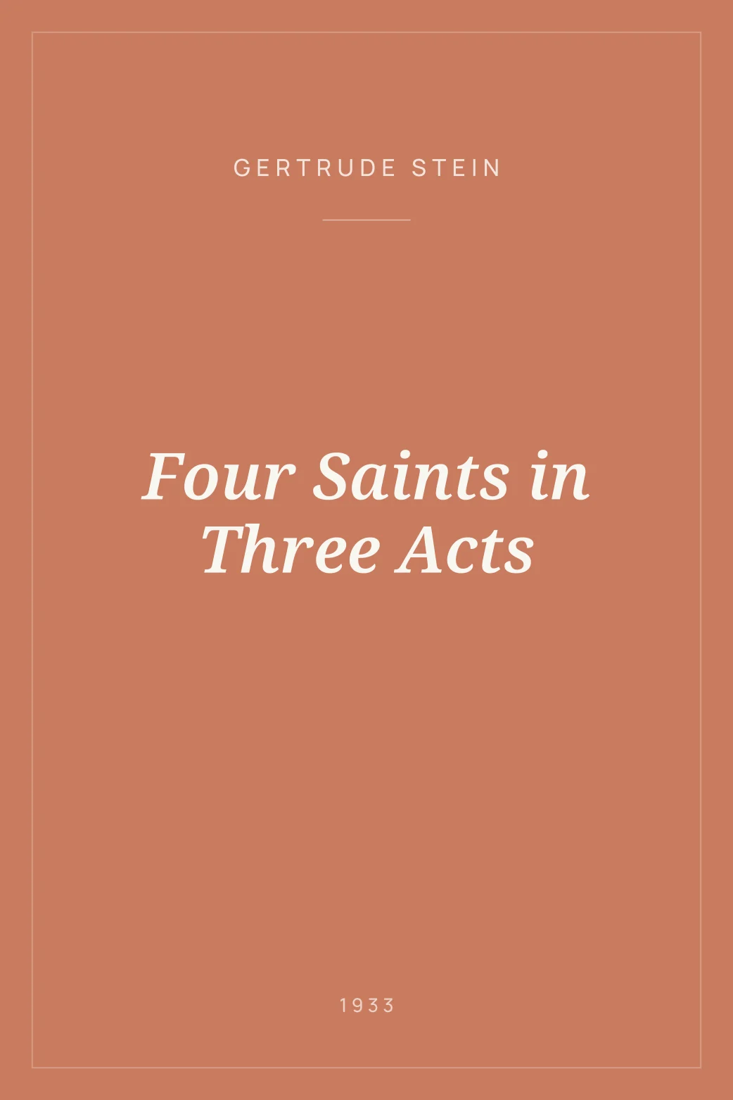 Portada de Four Saints in Three Acts