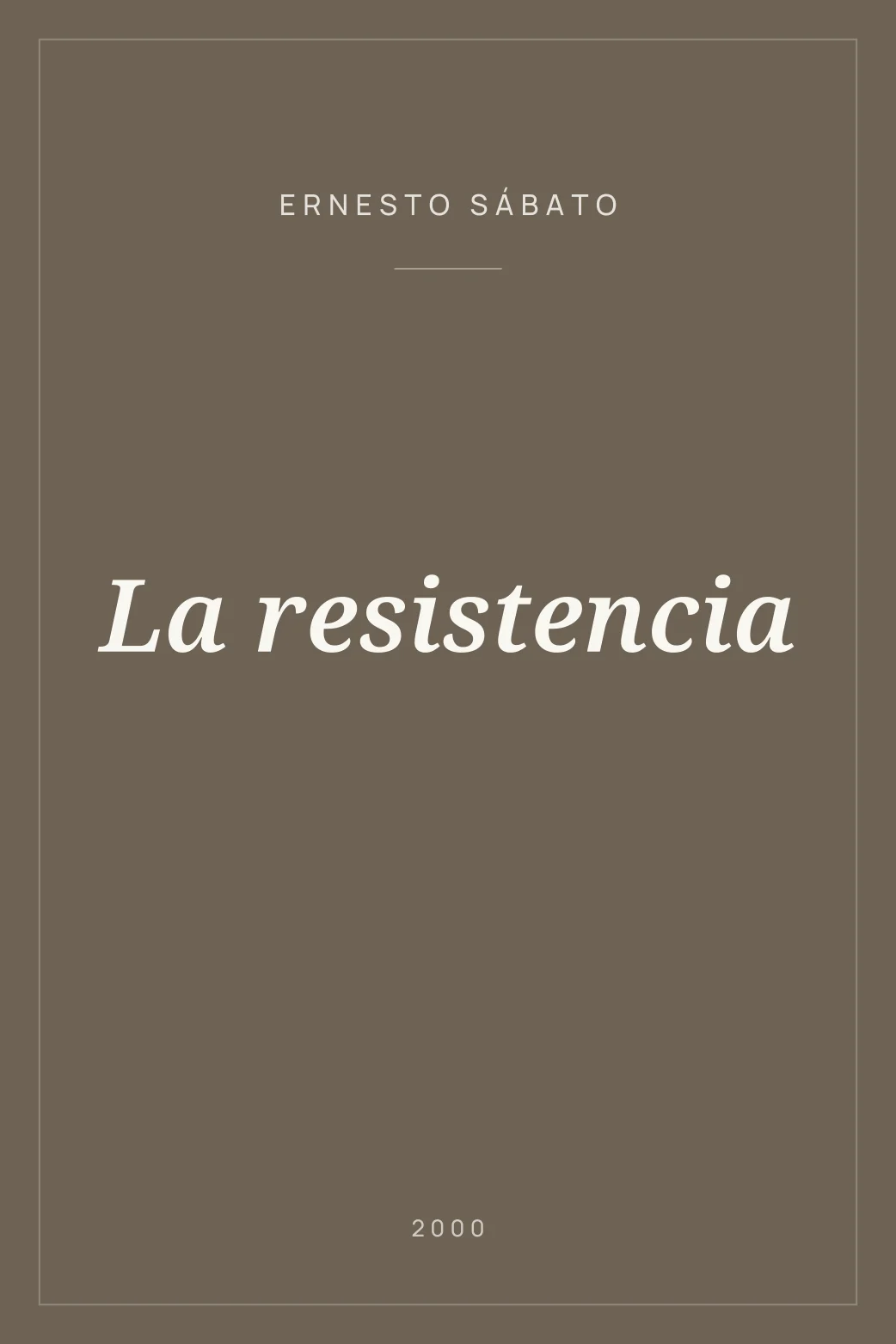 Portada de La resistencia