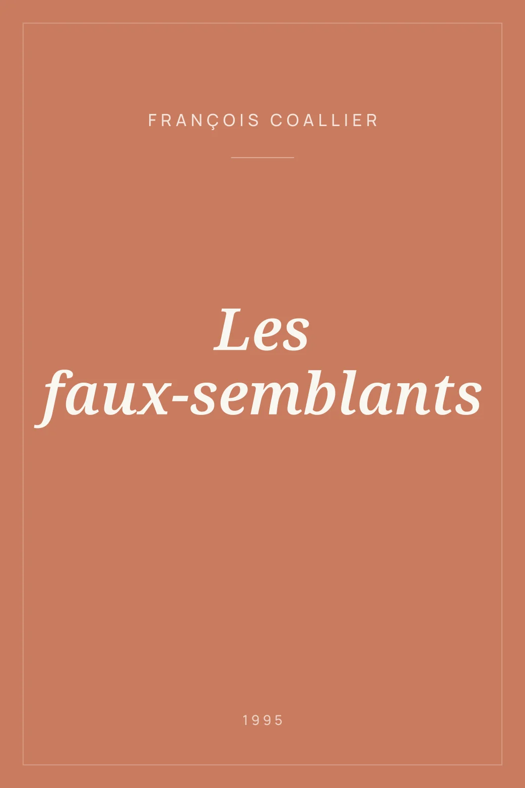 Portada de Les faux-semblants