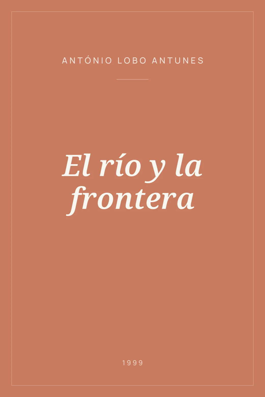 Portada de El río y la frontera