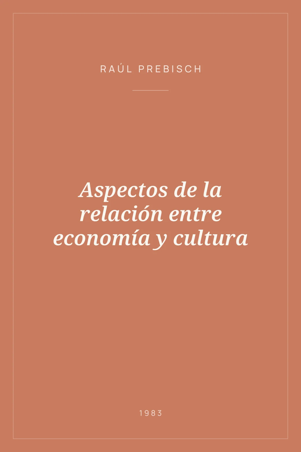 Portada de Aspectos de la relación entre economía y cultura