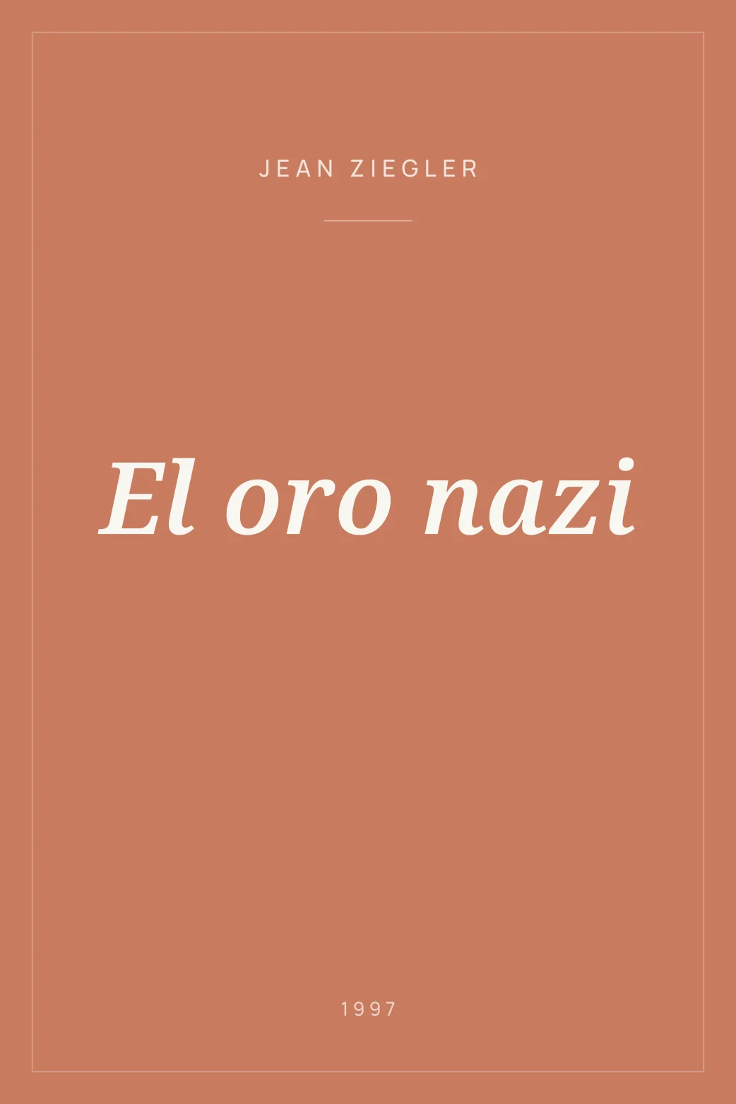 Portada de El oro nazi