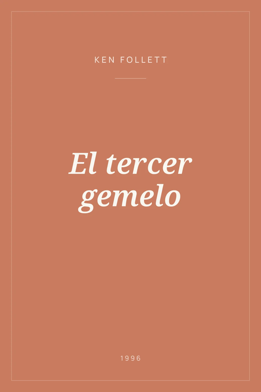 Portada de El tercer gemelo