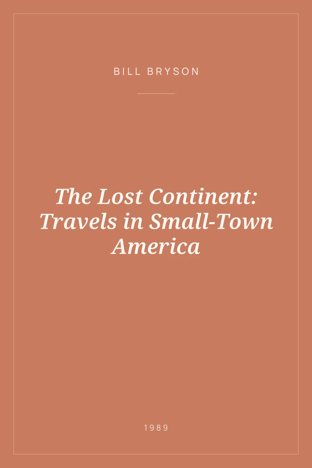 Portada de The Lost Continent: Travels in Small-Town America