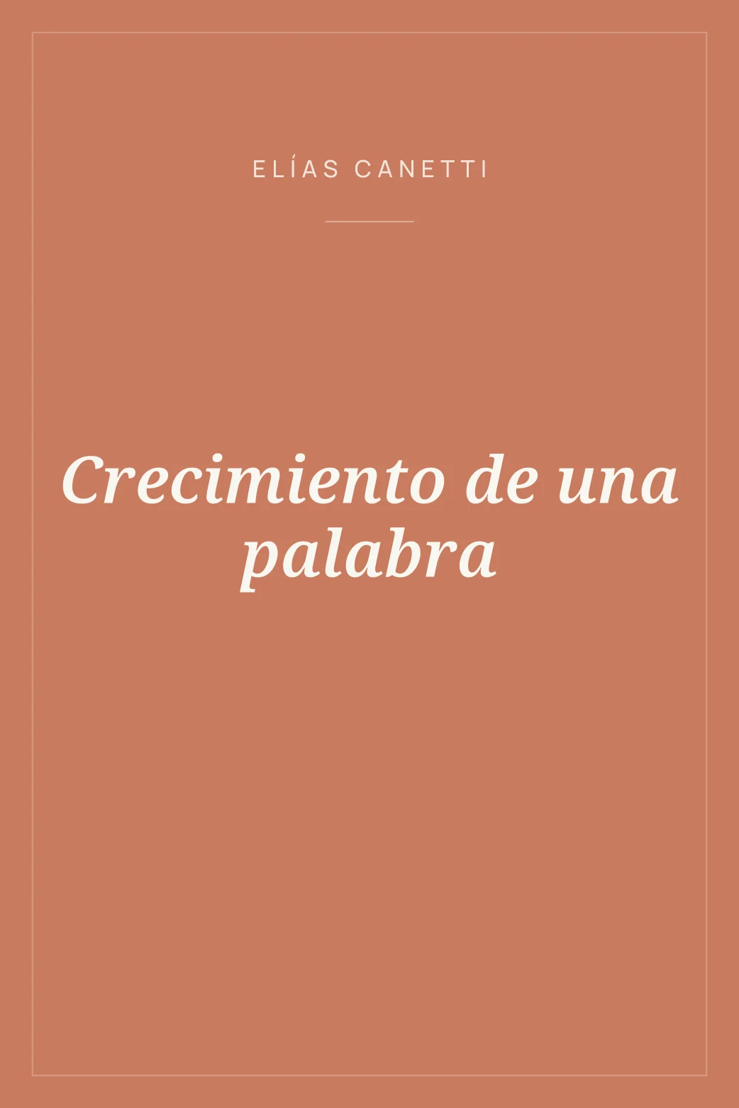 Portada de Crecimiento de una palabra