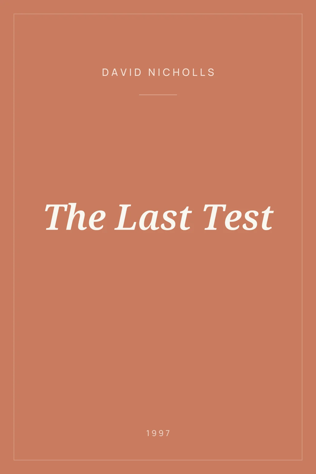 Portada de The Last Test
