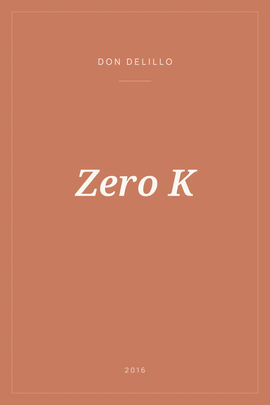 Portada de Zero K