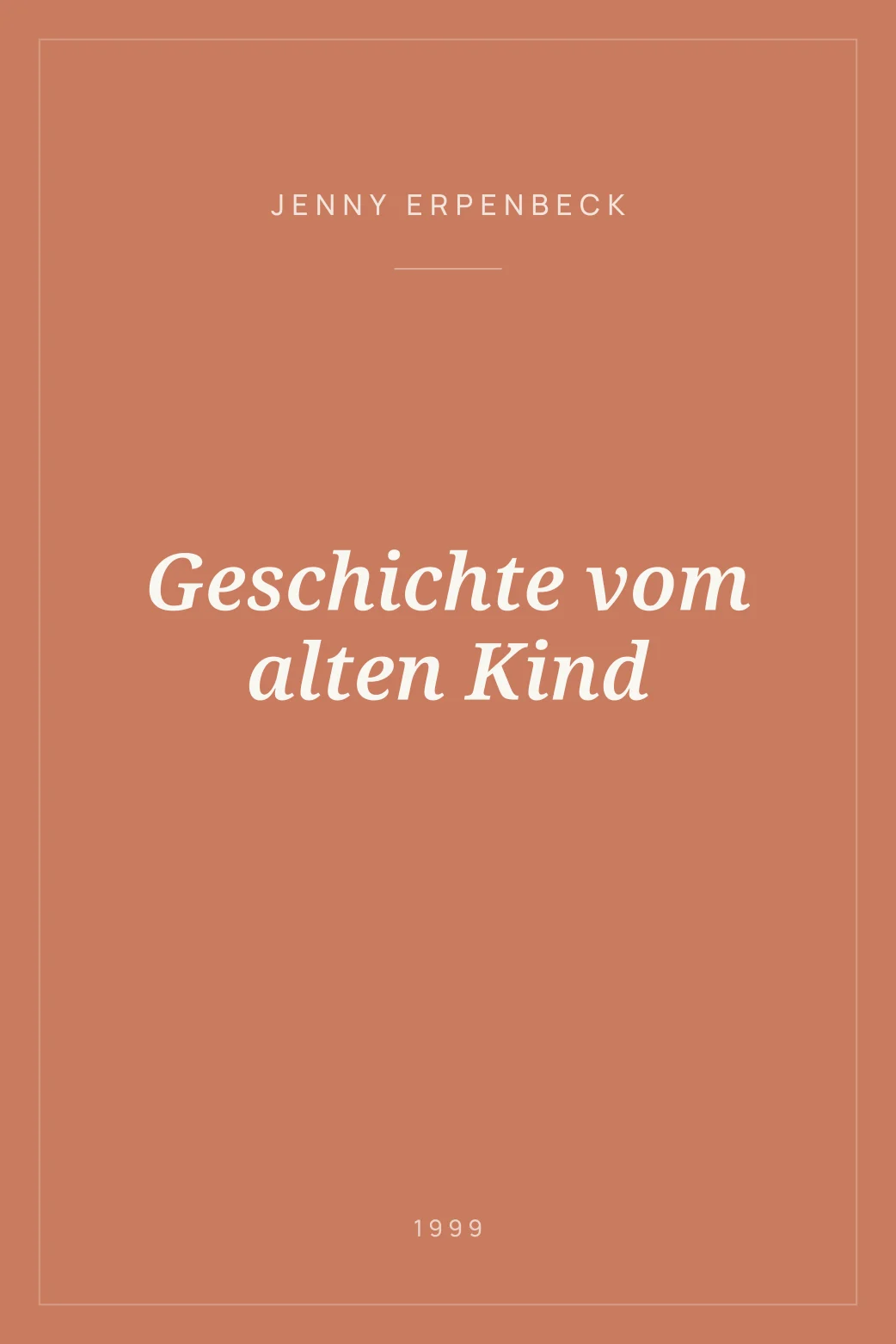 Portada de Geschichte vom alten Kind