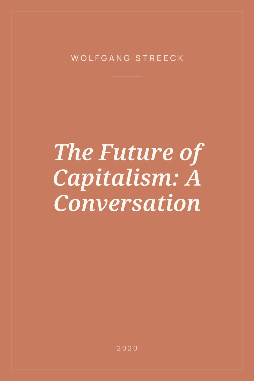 Portada de The Future of Capitalism: A Conversation