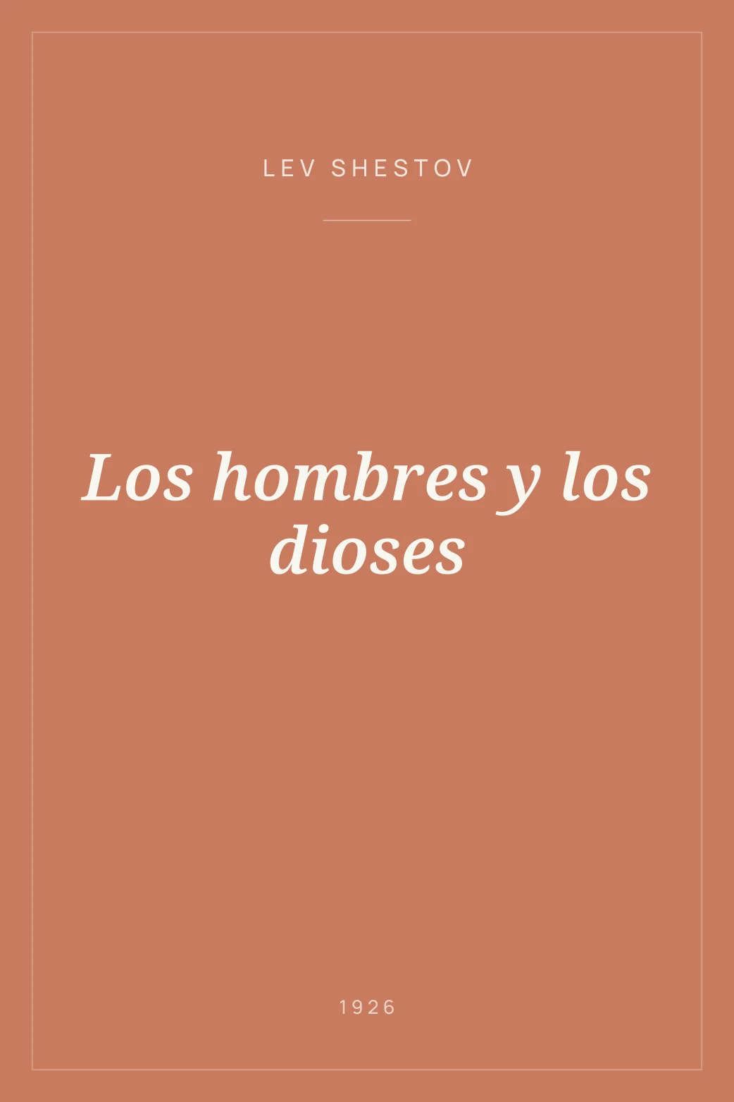 Portada de Los hombres y los dioses