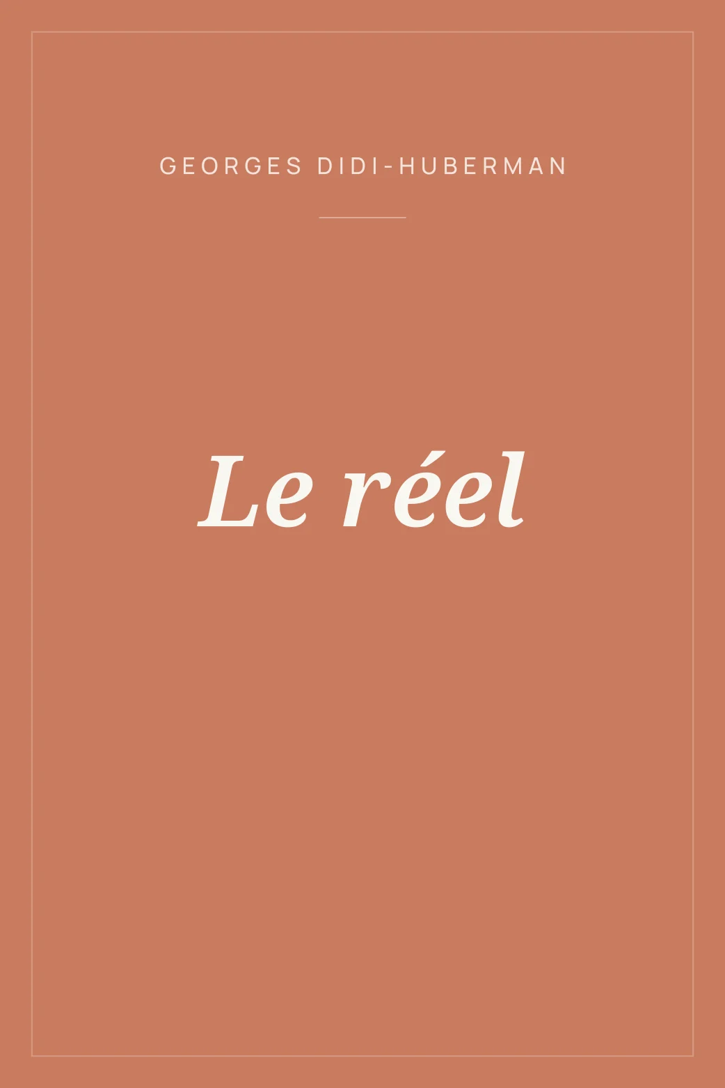 Portada de Le réel