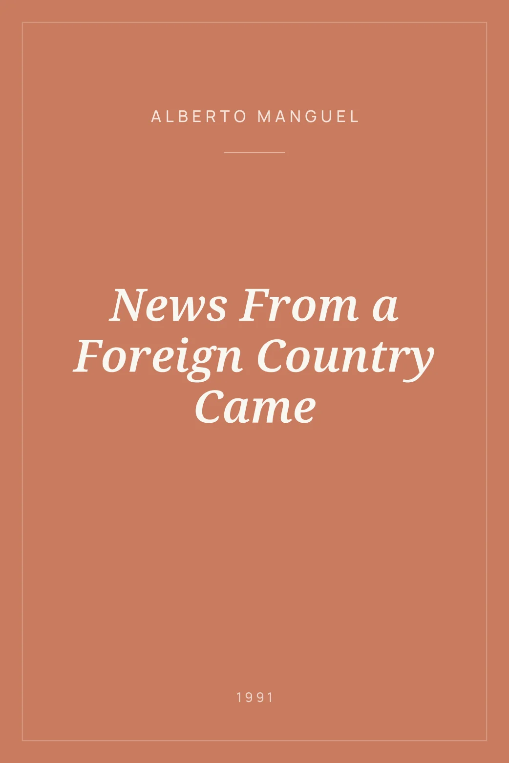 Portada de News From a Foreign Country Came