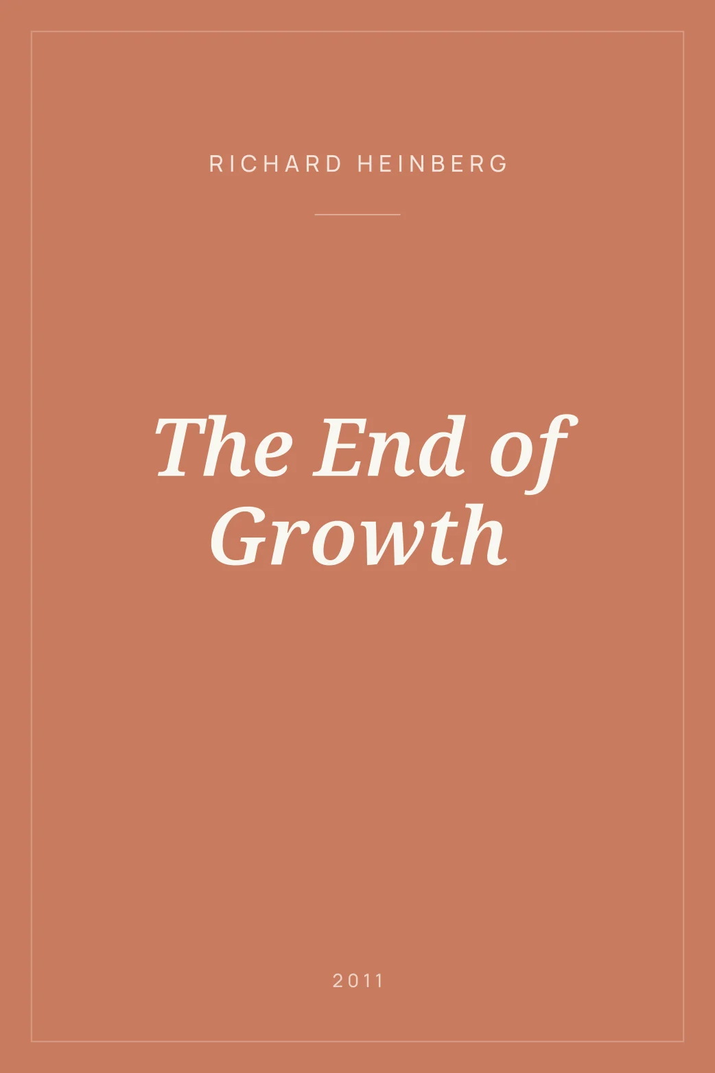 Portada de The End of Growth