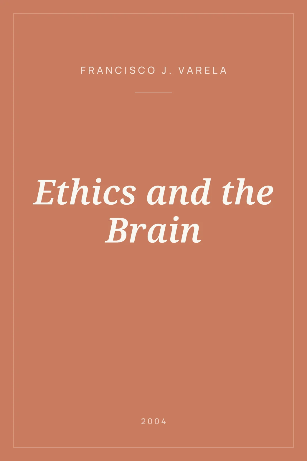 Portada de Ethics and the Brain