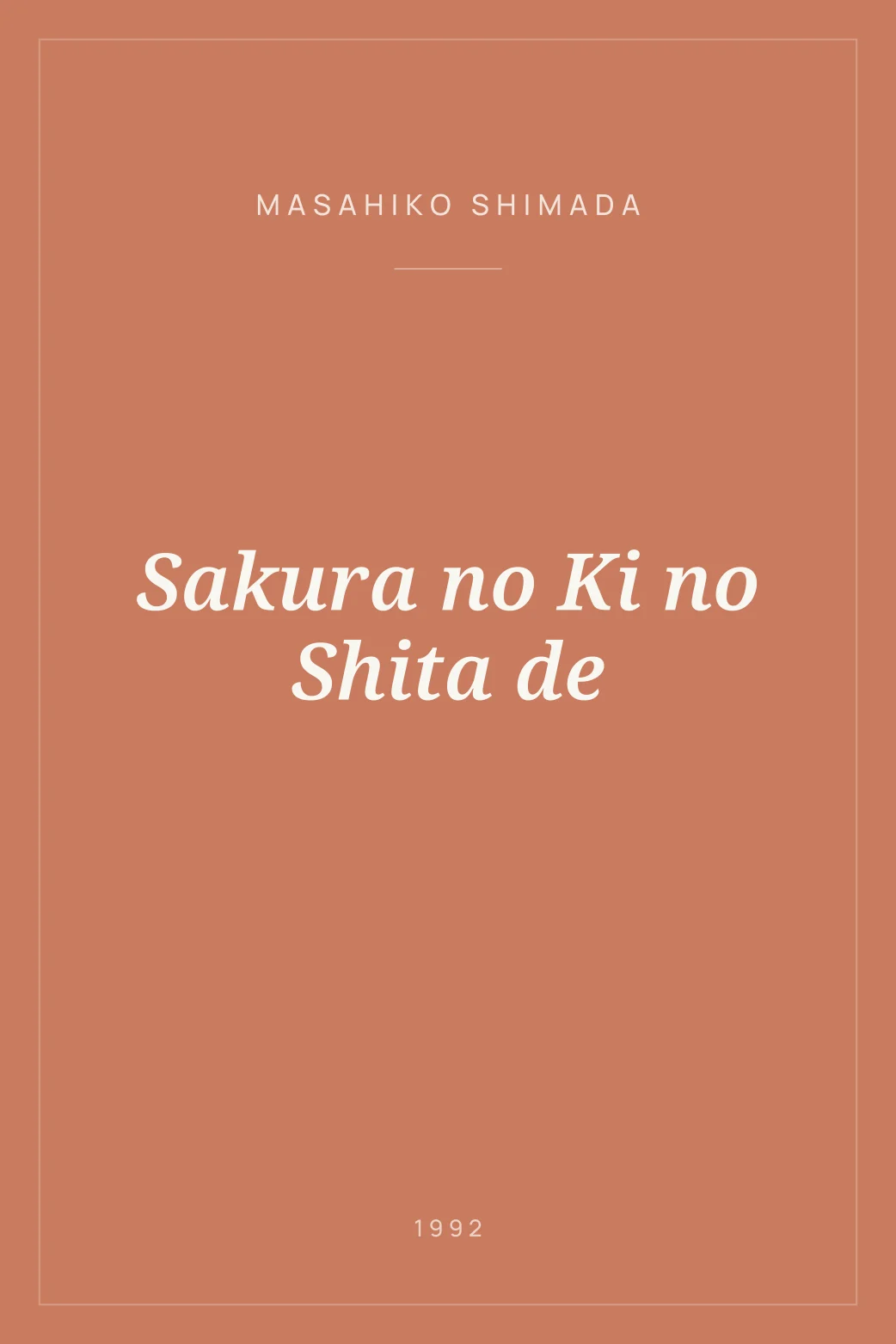 Portada de Sakura no Ki no Shita de