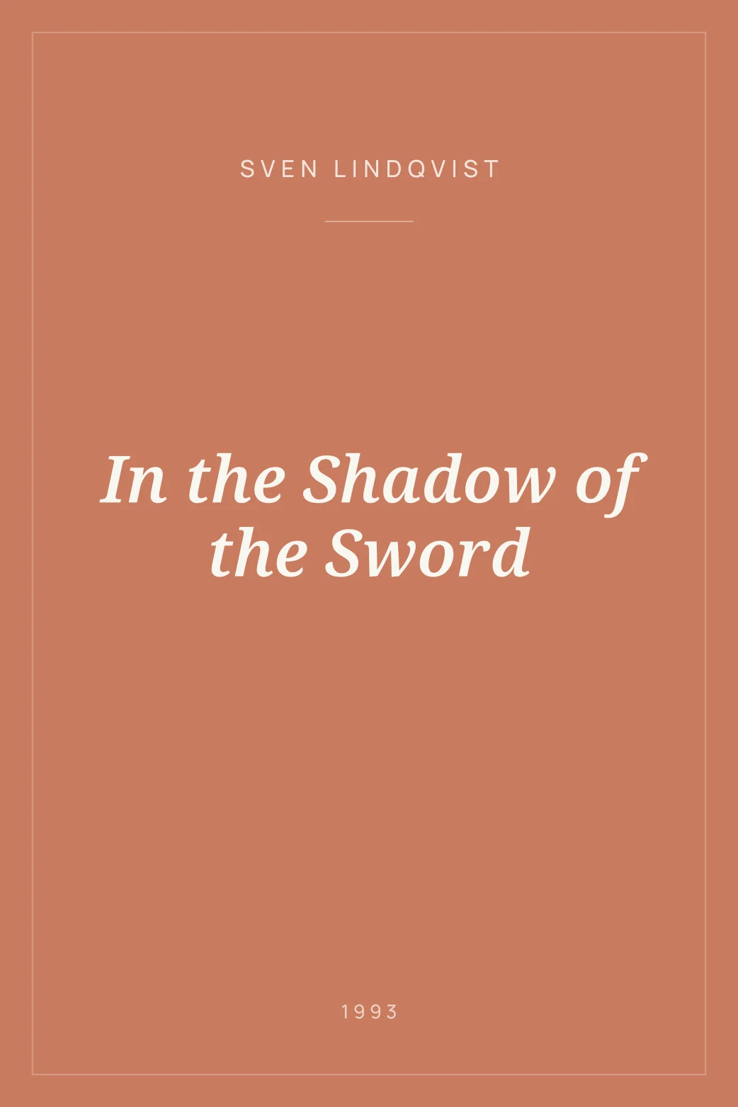 Portada de In the Shadow of the Sword