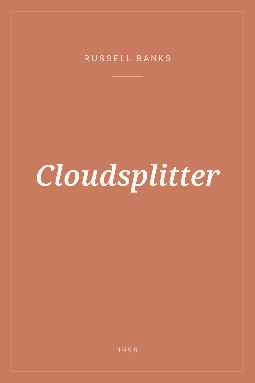 Portada de Cloudsplitter