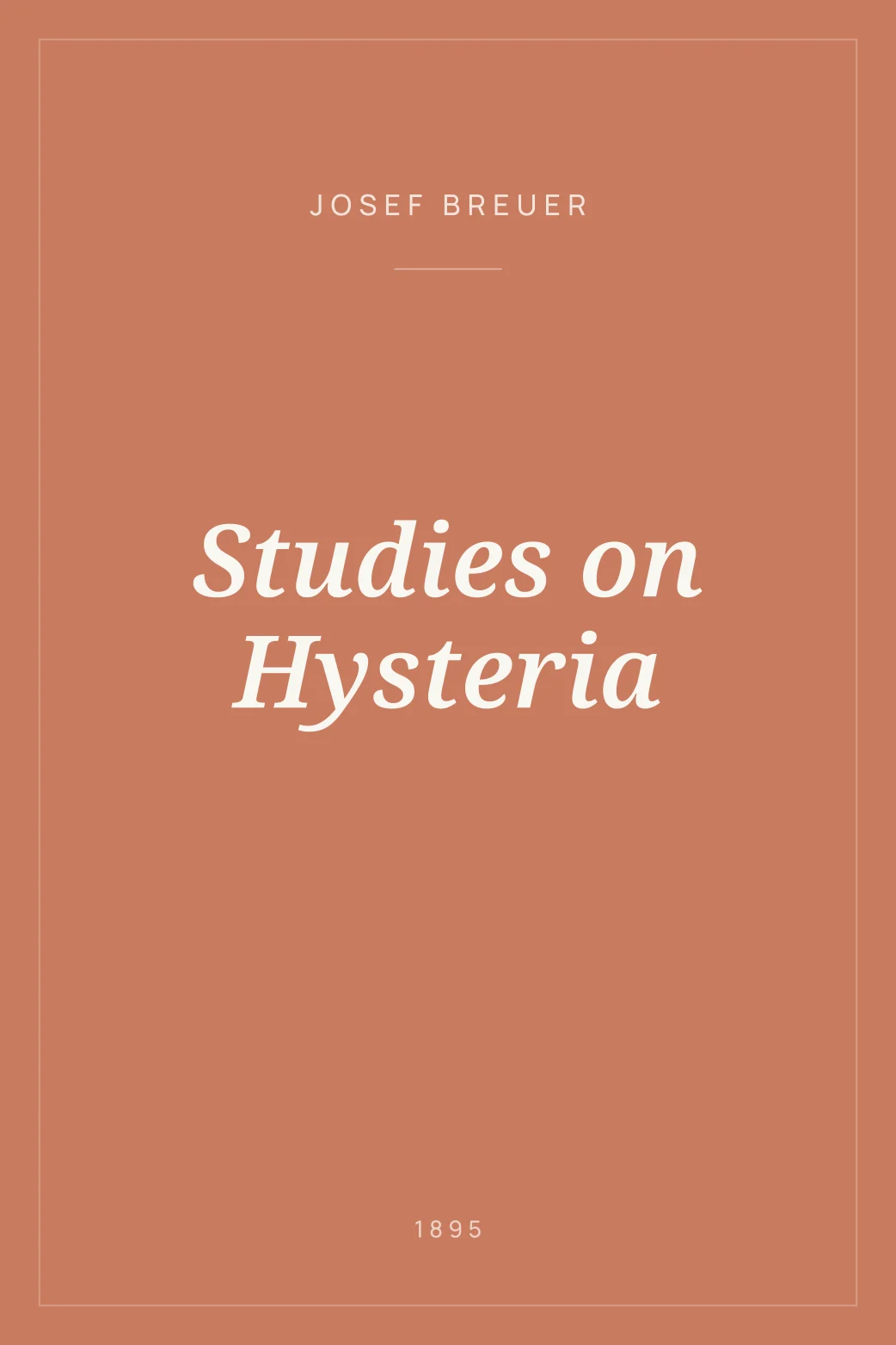 Portada de Studies on Hysteria