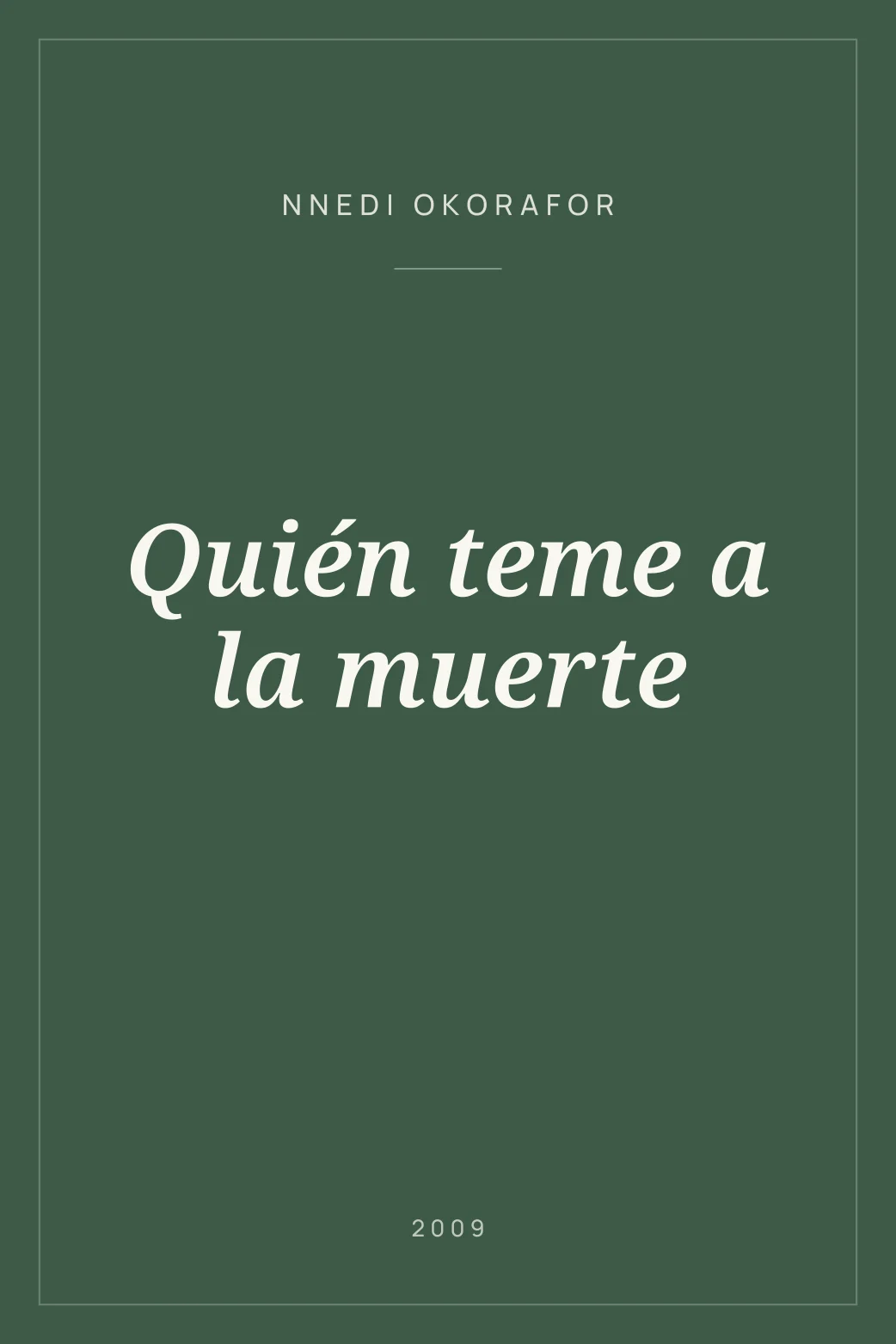 Portada de Quién teme a la muerte